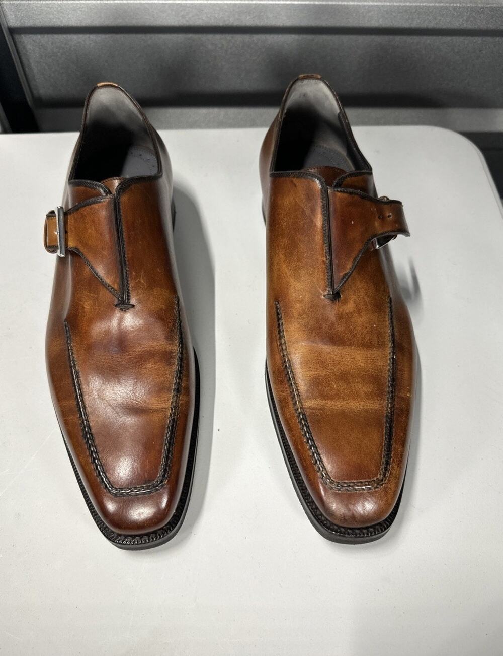 Di Bianco Single Monk Strap Shoes 12 US 45 EU Men's